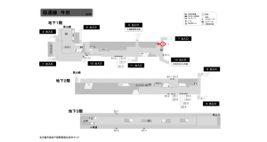 名古屋地下鉄/今池駅/桜通線№B1-1№1駅看板、位置図