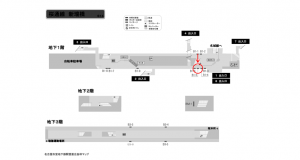 名古屋地下鉄/新瑞橋駅/桜通線№B1-5№5駅看板、位置図