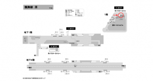 名古屋地下鉄/原駅/鶴舞線№FM-1№1駅看板、位置図