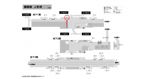 名古屋地下鉄/上前津駅/鶴舞線№B1-13№13駅看板、位置図