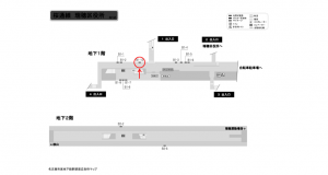 名古屋地下鉄／瑞穂区役所駅／桜通線№B1-10№10駅看板、位置図
