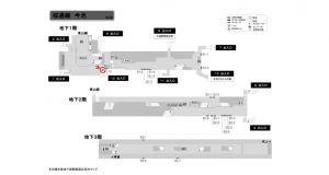 名古屋地下鉄/今池駅/桜通線№B1-12№12駅看板、位置図