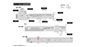 名古屋地下鉄/今池駅/桜通線№B3-1№1駅看板、位置図