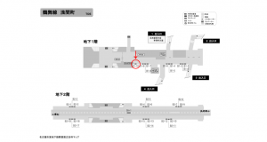 名古屋地下鉄/浅間町駅/鶴舞線№B1-10№10駅看板、位置図