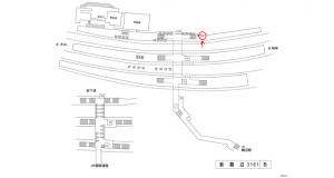 名鉄/新鵜沼駅//№212駅看板、位置図