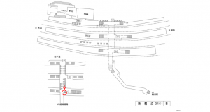 名鉄/新鵜沼駅//№230駅看板、位置図
