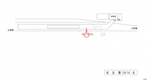 名鉄／日比野駅／／№104駅看板、位置図