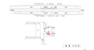 名鉄/西春駅//№202駅看板、位置図