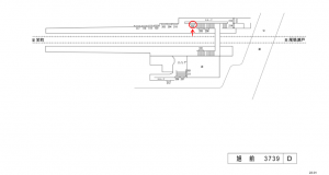 名鉄/旭前駅//№209駅看板、位置図