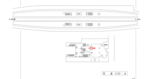 名鉄/布袋駅//№240駅看板、位置図