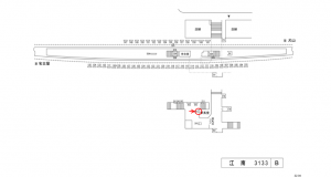 名鉄／江南駅／／№206駅看板、位置図