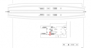 名鉄/布袋駅//№237駅看板、位置図