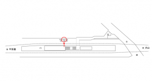 名鉄/春日井駅//№106駅看板、位置図
