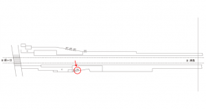 名鉄/青塚駅//№102駅看板、位置図