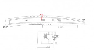名鉄/津島駅//№115駅看板、位置図