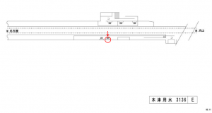 名鉄/木津用水駅//№204駅看板、位置図