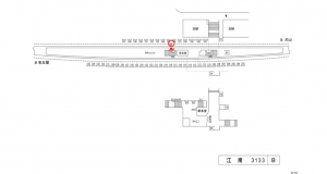 名鉄／江南駅／／№501駅看板、位置図