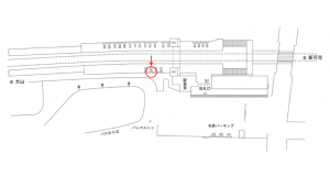 名鉄／西可児駅／／№228駅看板、位置図