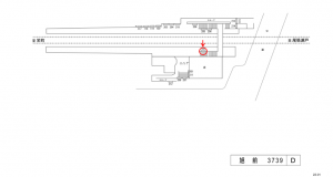 名鉄/旭前駅//№101駅看板、位置図