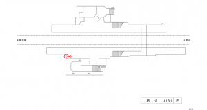 名鉄/石仏駅//№204駅看板、位置図