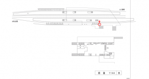 名鉄／前後駅／／№120駅看板、位置図