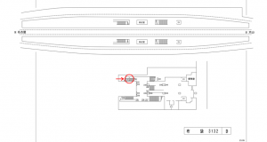 名鉄/布袋駅//№241駅看板、位置図