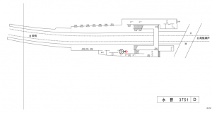 名鉄/水野駅//№211駅看板、位置図