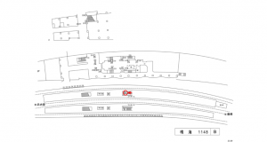 名鉄/鳴海駅//№230駅看板、位置図