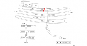 名鉄／新鵜沼駅／／№205駅看板、位置図