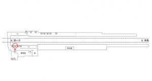 名鉄/七宝駅//№201駅看板、位置図