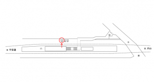 名鉄/春日井駅//№105駅看板、位置図
