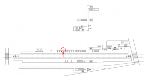 名鉄/甚目寺駅//№107駅看板、位置図