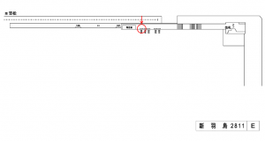 名鉄/新羽島駅//№205駅看板、位置図