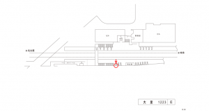名鉄/大里駅//№209駅看板、位置図