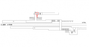 名鉄/間内駅//№203駅看板、位置図