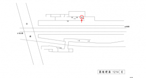 名鉄／西枇杷島駅／／№202駅看板、位置図