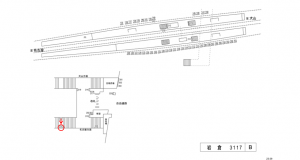 名鉄/岩倉駅//№218駅看板、位置図