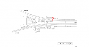 名鉄/笠松駅//№116駅看板、位置図