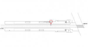 名鉄／日本ライン今渡駅／／№205駅看板、位置図