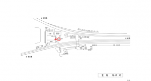 名鉄/笠松駅//№217駅看板、位置図