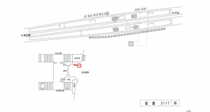 名鉄/岩倉駅//№220駅看板、位置図
