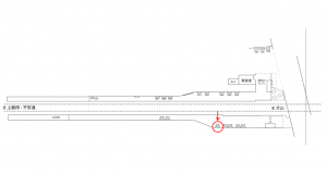 名鉄／田県神社前駅／／№216駅看板、位置図