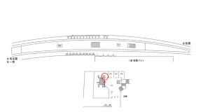 名鉄/津島駅//№202駅看板、位置図