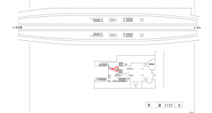 名鉄／布袋駅／／№238駅看板、位置図
