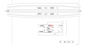 名鉄/布袋駅//№244駅看板、位置図