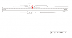 名鉄／大山寺駅／／№201駅看板、位置図