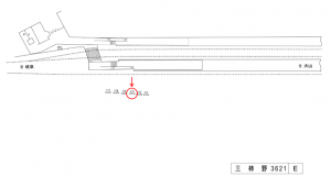 名鉄／三柿野駅／／№113駅看板、位置図