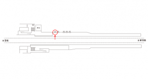 名鉄／西笠松駅／／№101駅看板、位置図