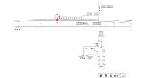 名鉄／新那加駅／／№106駅看板、位置図