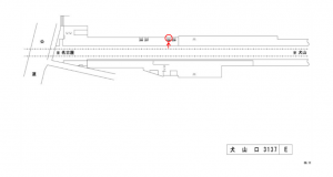 名鉄／犬山口駅／／№208駅看板、位置図
